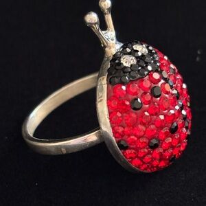 925 Sterling Silver Ladybug ring